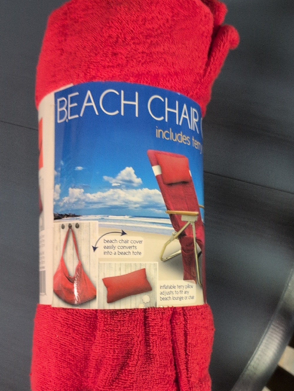 Red Beach Chair Cover / Towel